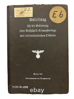 Scarce Authentic U Boat Compass Manual WW2 German Kriegsmarine 1939