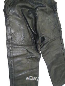 Scarce Wwii German Navy U-boat Kriegsmarine Leather Trousers / Original