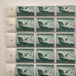 Sheet of 50 German Deutsches Reich Kriegsmarine torpedo boat Postage Stamps