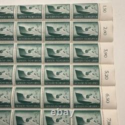 Sheet of 50 German Deutsches Reich Kriegsmarine torpedo boat Postage Stamps