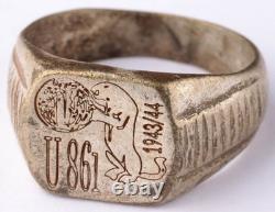 Submarine U861 Panter 1943-44 U-boat WW2 German ring naval U-Boot Kriegsmarine Submarine U861 Panter 1943-44 U-boat WW2 German ring naval U-Boot Kriegsmarine