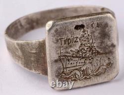 Tirpitz WW2 Bismarck-class battleships German ring 800 Silver WWII Navy Marine K