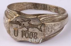 U 1008 Shark attack U-boat WW2 German ring naval submarine U-Boot Kriegsmarine