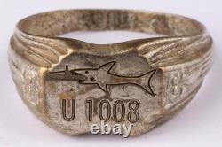 U 1008 Shark attack U-boat WW2 German ring naval submarine U-Boot Kriegsmarine