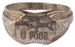 U 1008 Shark attack U-boat WW2 German ring naval submarine U-Boot Kriegsmarine