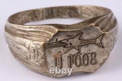U 1008 Shark attack U-boat WW2 German ring naval submarine U-Boot Kriegsmarine