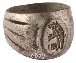 U 1020 Wild boar U-boat WW2 German ring naval submarine U-Boot Kriegsmarine Navy