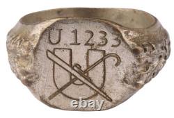 U 1233 Cane U-boat WW2 German ring naval submarine U-Boot Kriegsmarine Navy WWII