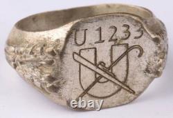 U 1233 Cane U-boat WW2 German ring naval submarine U-Boot Kriegsmarine Navy WWII