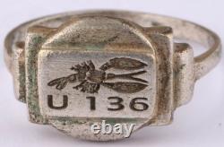 U 136 lobster U-boat WW2 German ring naval submarine U-Boot Kriegsmarine Navy WW