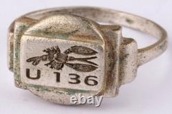 U 136 lobster U-boat WW2 German ring naval submarine U-Boot Kriegsmarine Navy WW