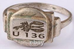 U 136 lobster U-boat WW2 German ring naval submarine U-Boot Kriegsmarine Navy WW