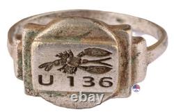 U 136 lobster U-boat WW2 German ring naval submarine U-Boot Kriegsmarine Navy WW