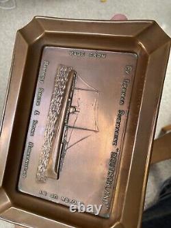 U-155 German WW1 Copper Piece Of U Boat Submarine Ash Tray Kriegsmarine