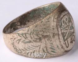 U 40 U-boat WW2 German ring naval submarine U-Boot Kriegsmarine Navy Skull Bones