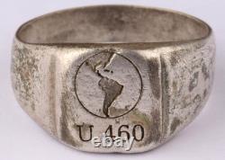 U 460 Map of America U-boat WW2 German ring naval submarine U-Boot Kriegsmarine