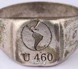 U 460 Map of America U-boat WW2 German ring naval submarine U-Boot Kriegsmarine