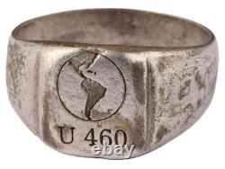 U 460 Map of America U-boat WW2 German ring naval submarine U-Boot Kriegsmarine