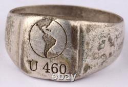 U 460 Map of America U-boat WW2 German ring naval submarine U-Boot Kriegsmarine