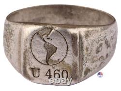 U 460 Map of America U-boat WW2 German ring naval submarine U-Boot Kriegsmarine