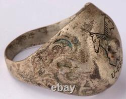 U-636 Shull U-boat WW2 Horse head German ring naval submarine U-Boot Kriegsmarin