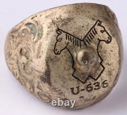 U-636 Shull U-boat WW2 Horse head German ring naval submarine U-Boot Kriegsmarin