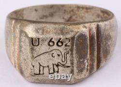 U 662 Elephant U-boat WW2 German ring naval submarine U-Boot Kriegsmarine Navy