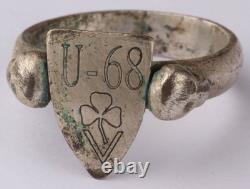 U-68 U-boat WW2 Skull German ring naval submarine U-Boot Kriegsmarine Navy Unter