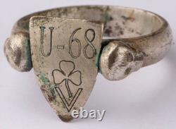 U-68 U-boat WW2 Skull German ring naval submarine U-Boot Kriegsmarine Navy Unter