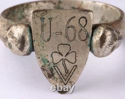 U-68 U-boat WW2 Skull German ring naval submarine U-Boot Kriegsmarine Navy Unter