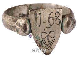 U-68 U-boat WW2 Skull German ring naval submarine U-Boot Kriegsmarine Navy Unter