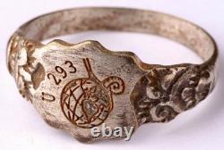U-Boot U293 Snail on a globe U-boat WW2 German ring naval submarine Kriegsmarine