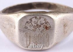 U-boat Kriegsmarine 6. April 1943 Swordfish attack ship U632 WW2 German ring nava