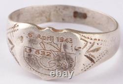 U-boat Kriegsmarine 6. April 1943 Swordfish attack ship U632 WW2 German ring nava