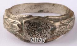 U-boat U636 Double horse head WWII German submarine Ring navy war period WW2 set