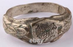 U-boat U636 Double horse head WWII German submarine Ring navy war period WW2 set