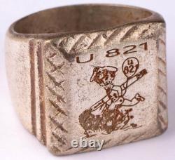 U-boat U821 Torpedo WW2 German ring naval submarine U-Boot Kriegsmarine Navy WWI