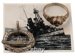 U-boat WW2 German pendant ring naval submarine U-Boot Kriegsmarine Navy Skull