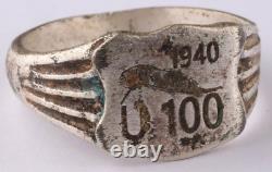 U100 Jaguar 1940 U-boat WW2 German ring naval submarine U-Boot Kriegsmarine Navy