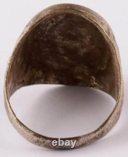 U1007 Raven captain in cap with spyglass or bottle WWII German submarine Ring