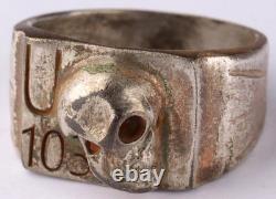 U103 Skull U-boat WW2 German ring naval submarine U-Boot Kriegsmarine Navy WWII