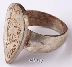 U1206 Shark U-boat WW2 German ring naval submarine U-Boot Kriegsmarine Navy WWII
