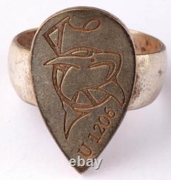 U1206 Shark U-boat WW2 German ring naval submarine U-Boot Kriegsmarine Navy WWII
