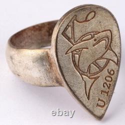 U1206 Shark U-boat WW2 German ring naval submarine U-Boot Kriegsmarine Navy WWII