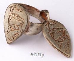 U1206 Shark U-boat WW2 German ring naval submarine U-Boot Kriegsmarine Navy WWII