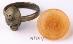 U123 U-boat WW2 German ring naval submarine 1940-43 U-Boot Kriegsmarine 1943 Nav