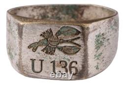 U136 Lobster U-boat WW2 German ring naval submarine U-Boot Kriegsmarine Navy WWI