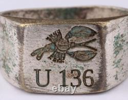 U136 Lobster U-boat WW2 German ring naval submarine U-Boot Kriegsmarine Navy WWI
