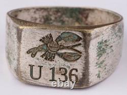 U136 Lobster U-boat WW2 German ring naval submarine U-Boot Kriegsmarine Navy WWI