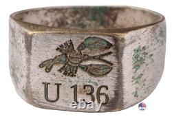 U136 Lobster U-boat WW2 German ring naval submarine U-Boot Kriegsmarine Navy WWI